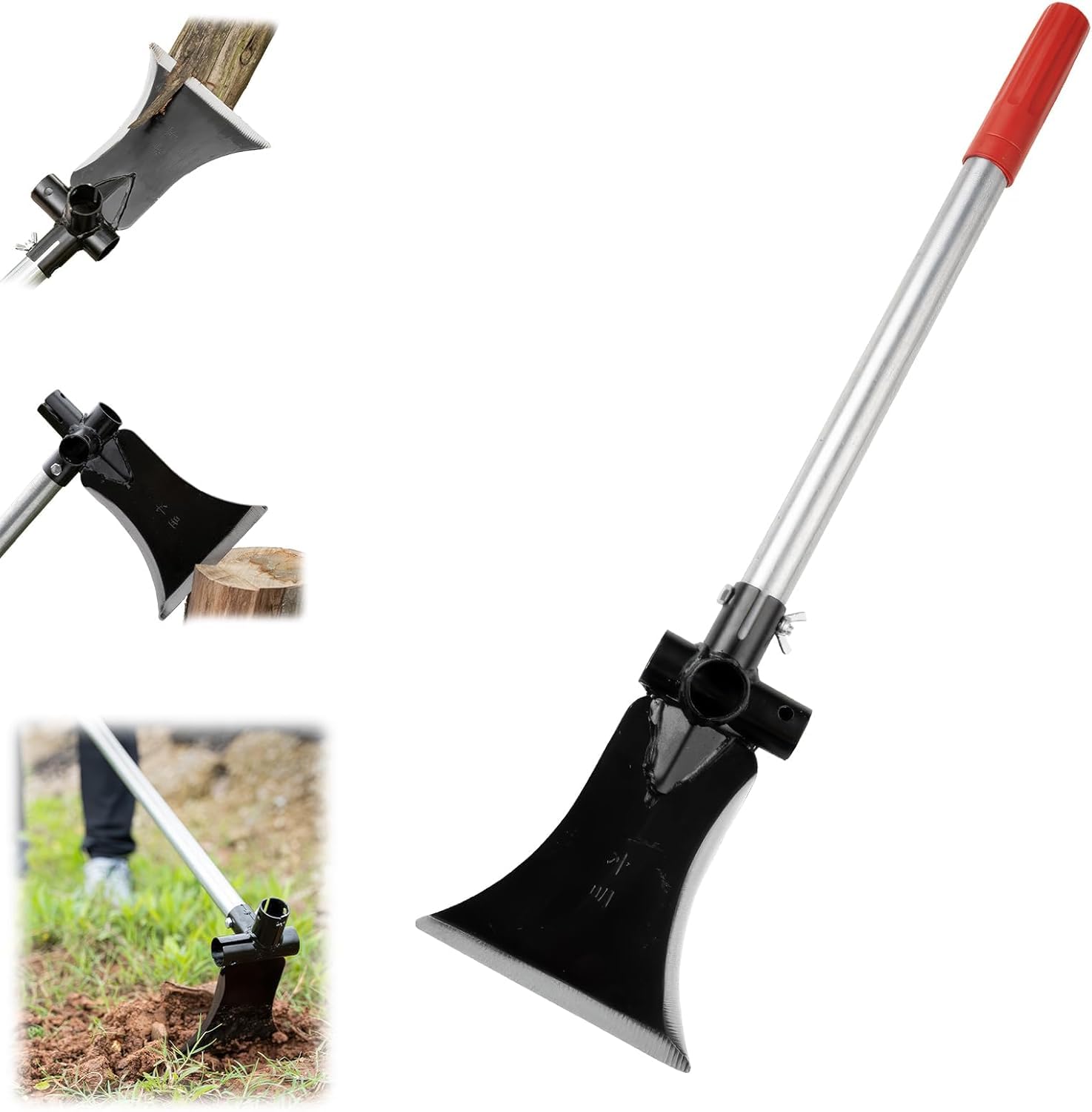 HASTHIP® Weeding Flat Head Shovel - Gardening Spade Shovel with 30CM Handle - High Carbon Steel Sickle Shovels for Gardening Digging - Garden Cleaning Flat Shovel - 3-IN-1 Gardening Grass Remover Tool (B0D636CZKY) Amazon Price History, Amazon Price Tracker