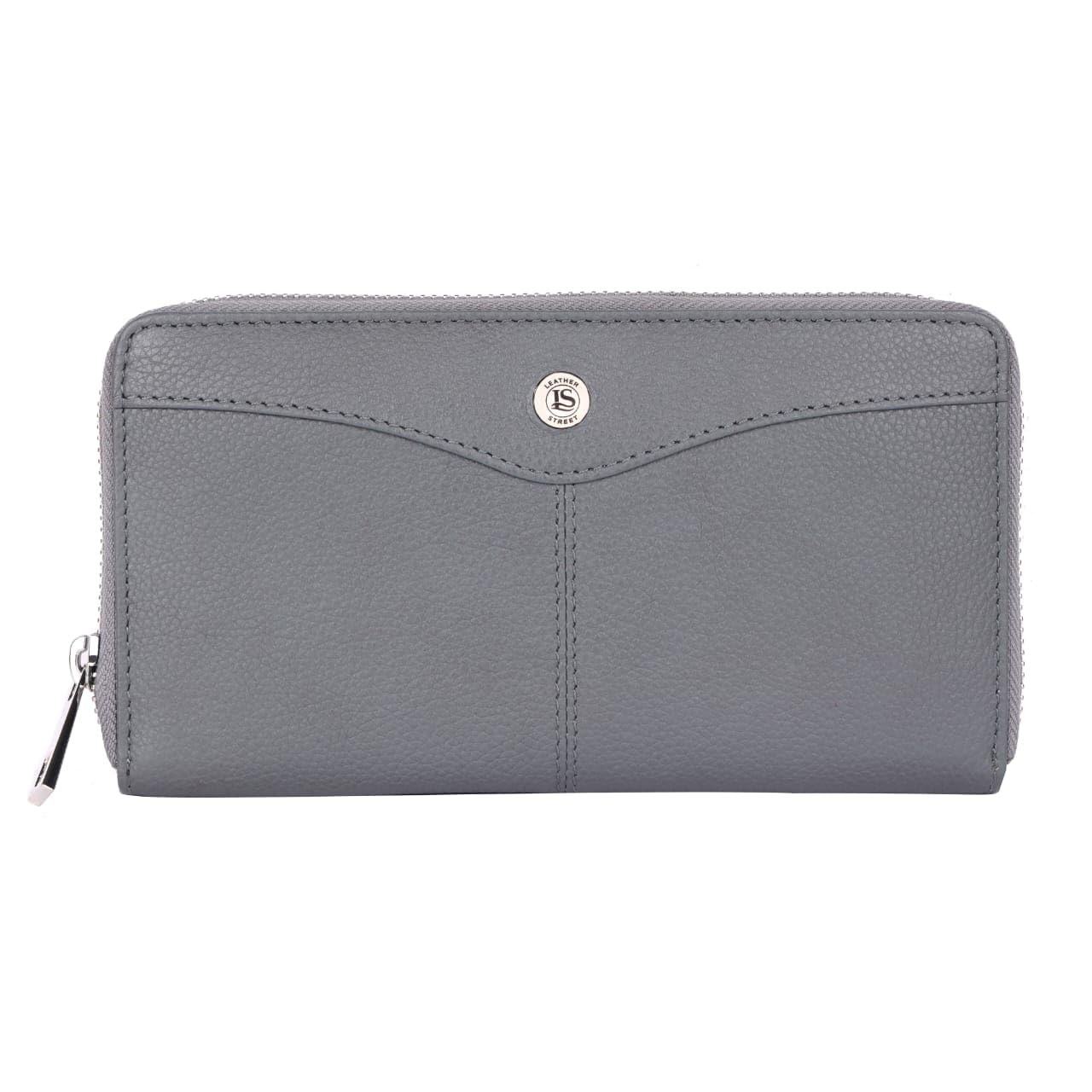 Ladies Wallet, Leather Wallet for Women (Olive Grey)-image-32