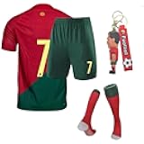 Football Jersey, Soccer Jersey, Sports Fans Outdoor T-Shirt Boys Kids Youth Jersey Shirt Socks Soccer Shirt Gift Kit Set