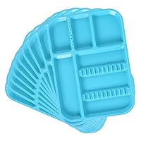 Vista 19 de JMU Bandejas de instrumentos dentales de plástico autoclavable en autoclave tamaño B 13.25 x 9.75 pulgadas, bandeja de configuración separada