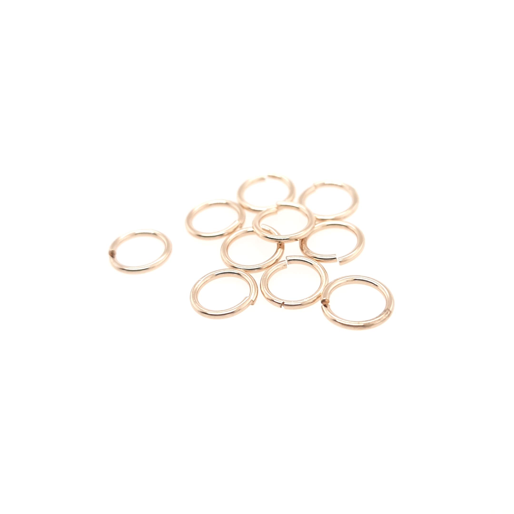 Craft Wire 10 14/20 Gold Filled Round Open Jump Ring 8.0mm 18 Gauge-image-36