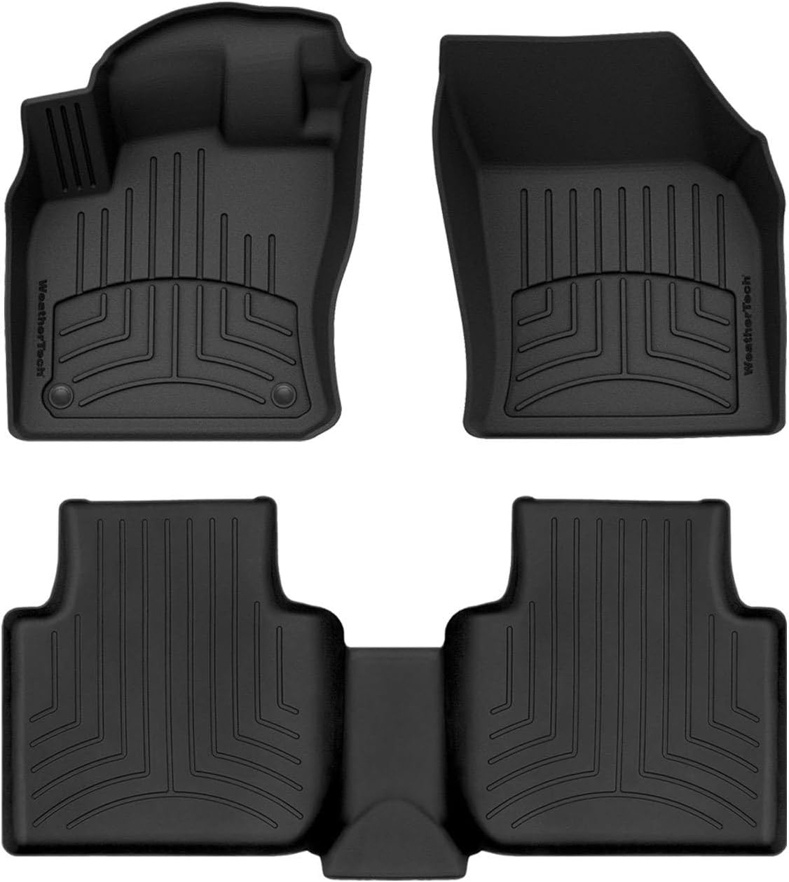 WeatherTech FloorLiner HP Custom Fit Floor Mats for VW Tiguan 1st & 2nd Row (4415631IM-449893IM), Black