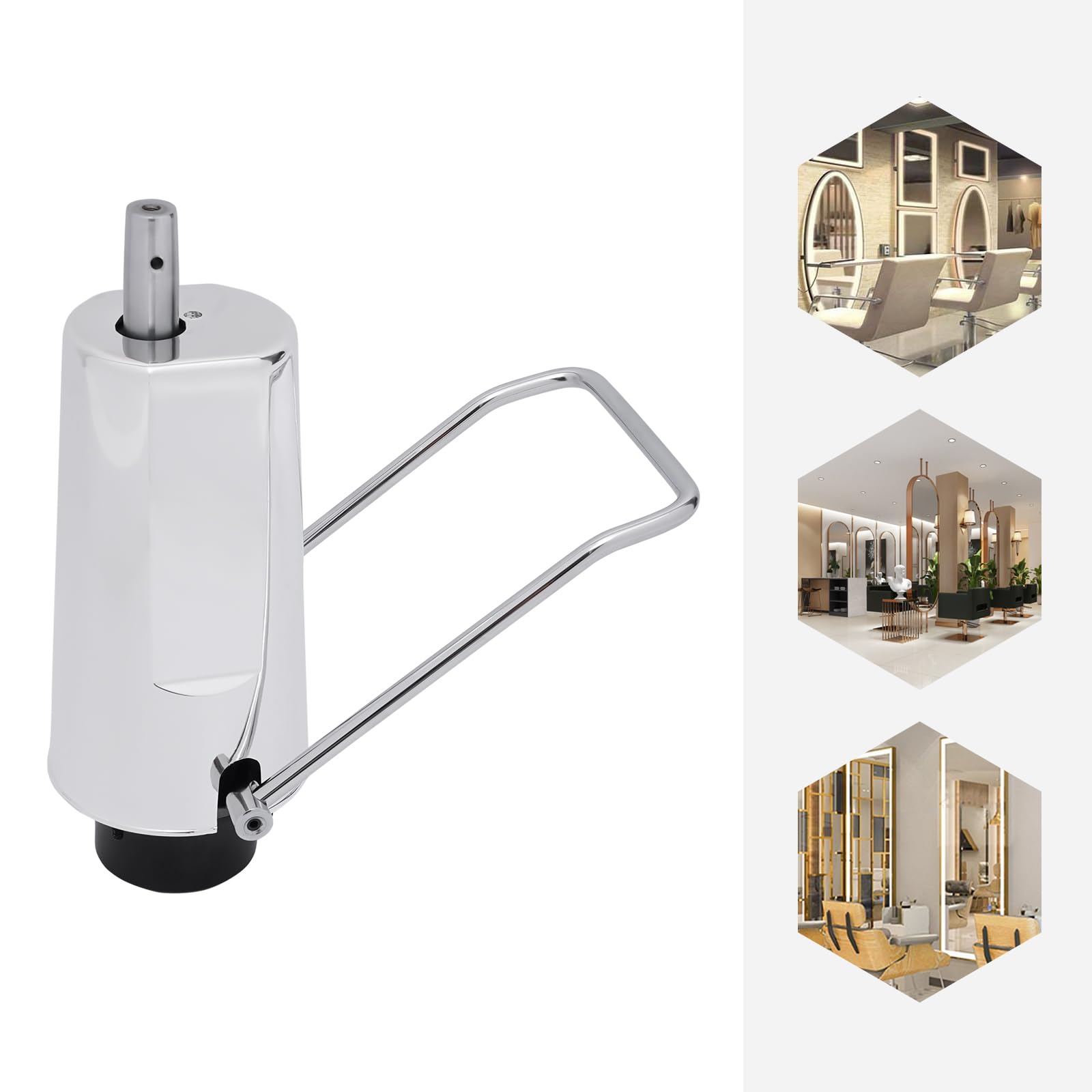 Silla de peluquería con bomba hidráulica con bomba hidráulica con 4 tornillos, sillón de peluquería hidráulico giratorio 360°, silla de peluquería ajustable, reposapiés para peluquería, barbería, spa