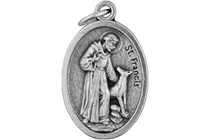 1" Saint Francis of Assisi Pet Medal St. Francis Bless and Protect...