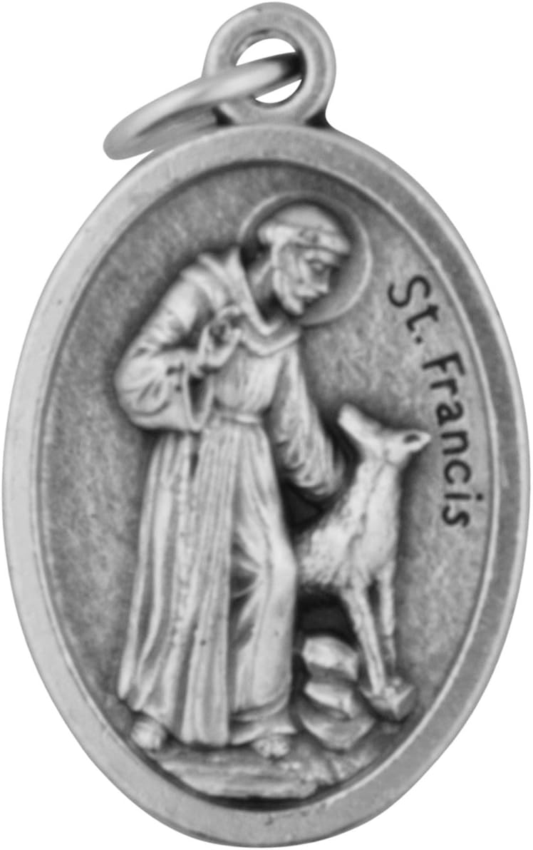 'Venerare 1'' Saint Francis of Assisi Pet Medal St. Francis Bless and Protect My Pet | Made in Italy'