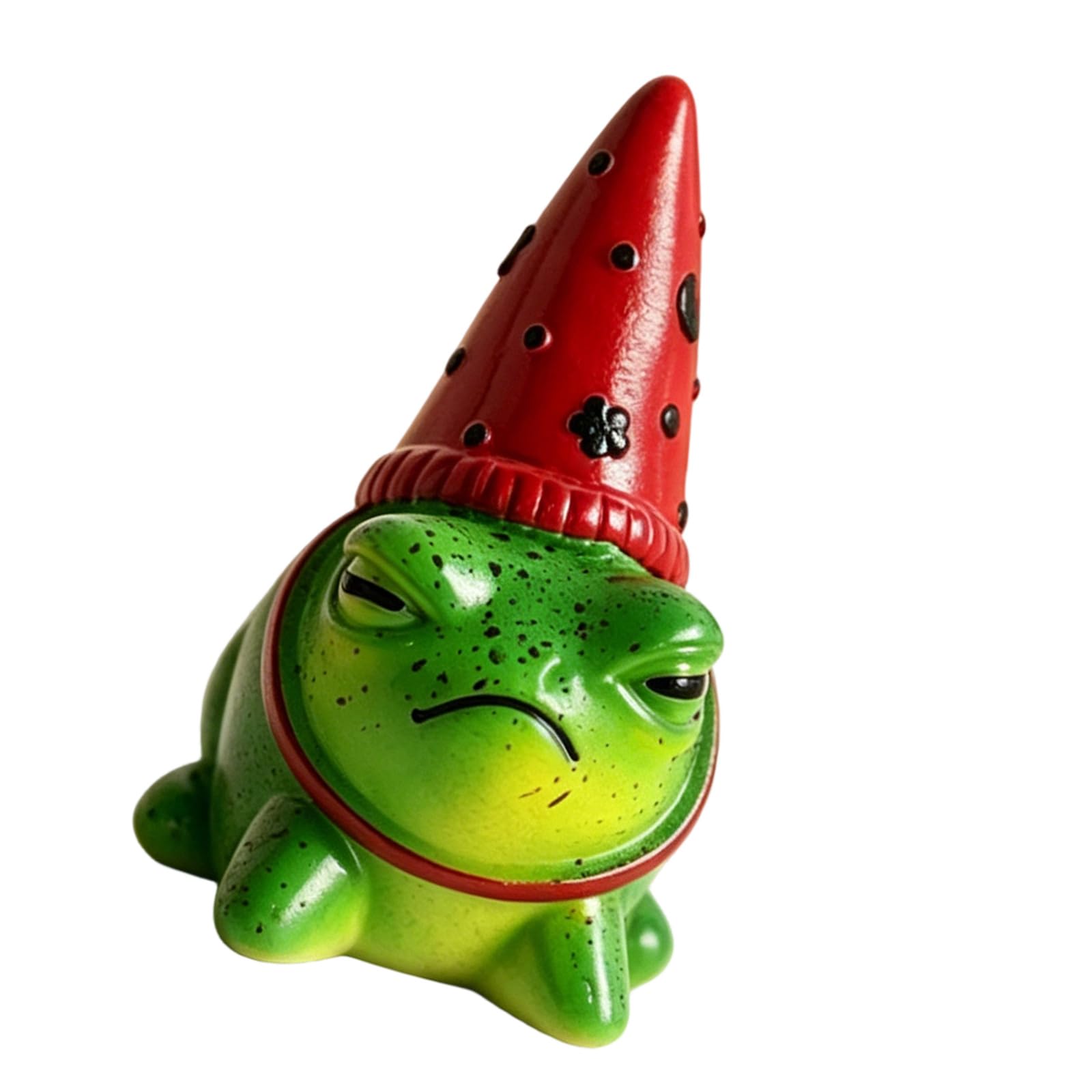 Whoasyst Whimsical Frogs Sculpture Decors with Colorful Party Hat Resin Animal Figure for Garden Yard Lawns Desk or Gift Giving Small Frogs Statue