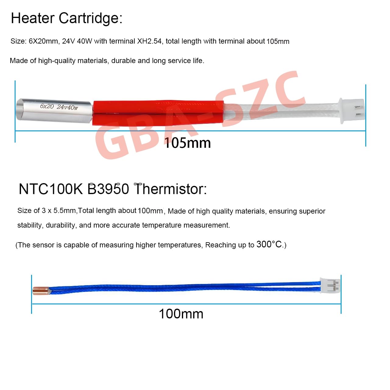 Kobra Max All Metal Hotend V2.0 Upgrade 24V 40W Kit,Bi-Metal Heatbreak,Heater Block,Brass Nozzle 0.4mm for Vyper,Kobra Max,Kobra Plus 3D Printer Volcano V5 J-Head Hotend.
