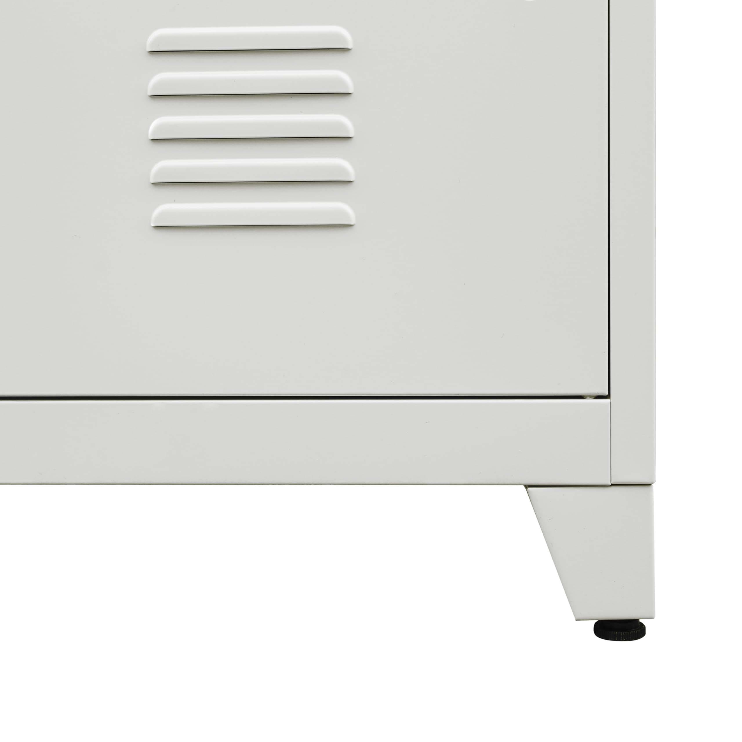 Brigros - Armadio In Metallo 2 Ante Con 2 Ripiani Interni E Serratura A Chiave 85x50x82 Cm, Armadio Metallico Zincato Verniciato Per Garage, Ufficio, Magazzino O Archivio (Grigio)