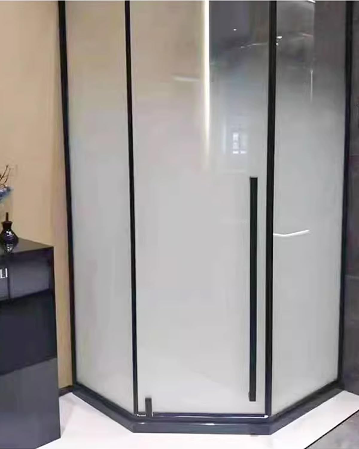 Pellicola per Vetri Finestre Pellicola per Vetri per La Privacy, Unidirezionale, Non Riflettente, per Il Bagno, Pellicola per Vetri Sfumati per Ufficio/Pellicola(One-way B,HxW 152x600cm/4.9x19ft)