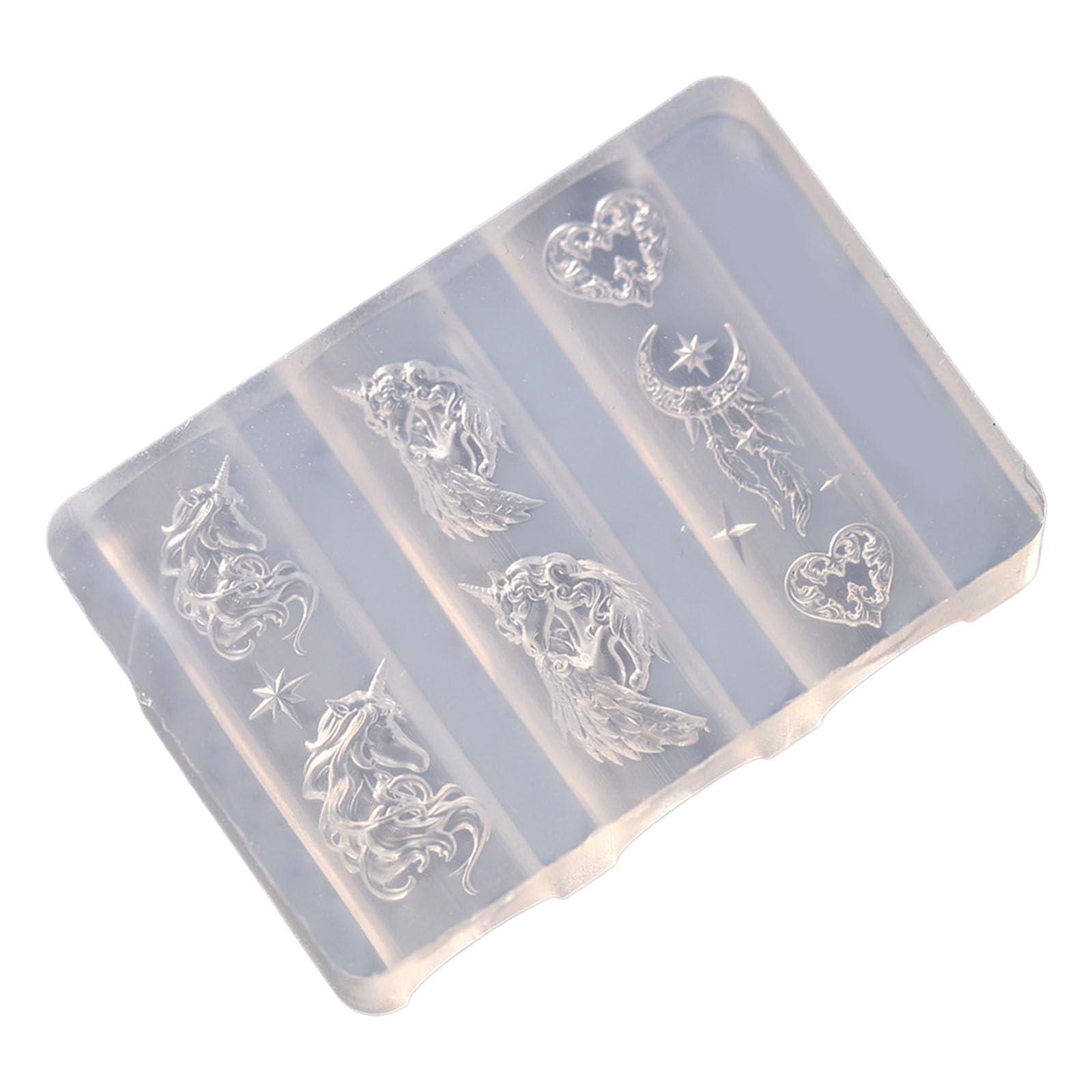 fexxkg Nails Art Silicone Template Nails Designing Tool Horse Shape Silicone Handmade for Manicure Creation