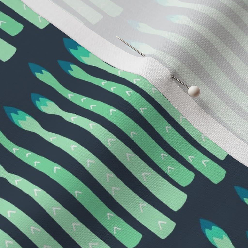 Spoonflower Fabric - Asparagus Vegetables Dark Pickled Veggies Pickles Kitchen Food Striped Printed on Petal Signature Cotton Fabric Fat Quarter - Sewing Quilting Apparel Crafts Decor