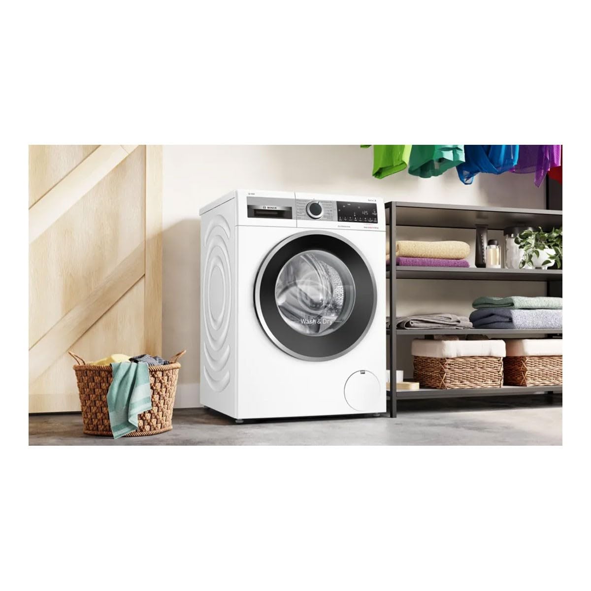 Bosch Lavadora-Secadora, 10,5/6 kg, Serie 6, Dosificación Automática, Silenciosa, AutoDry, Blanco, WNG244A0ES