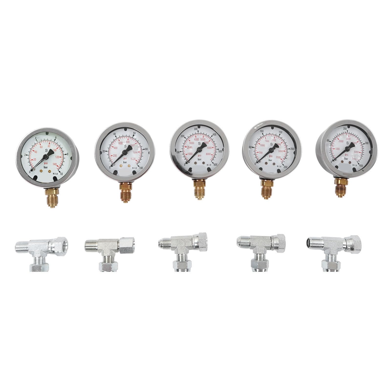 Hydraulik Messkoffer Edelstahl Manometer Testmessgerät Set Antone