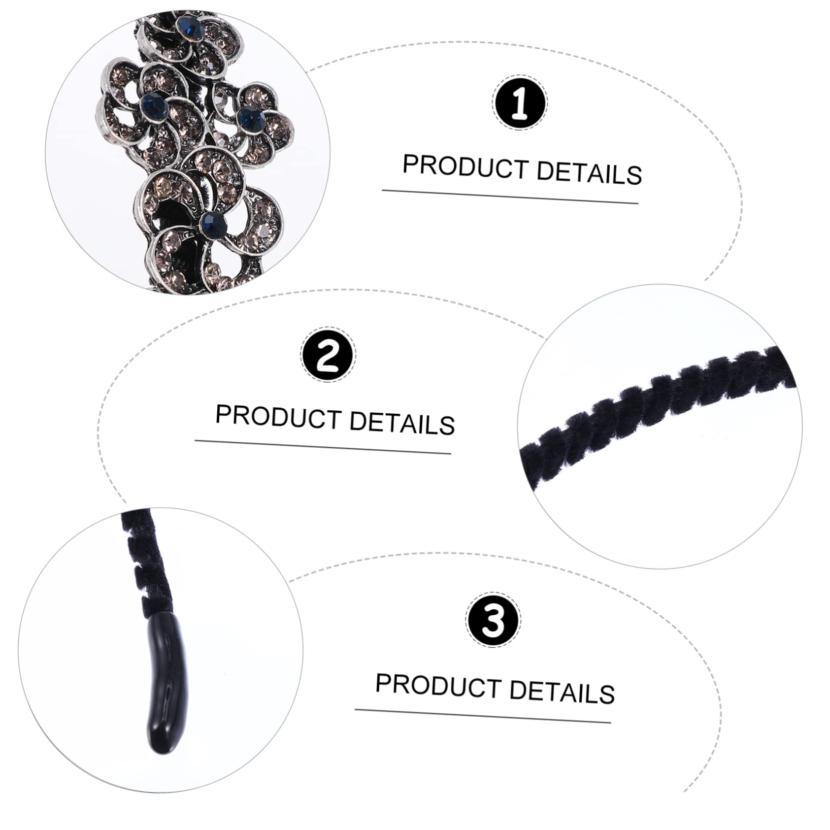 MAGICLULU 3 Set Di Eleganti Cerchietti Per Con Strass Da Donna Per Feste Uso Quotidiano 3 Pezzi*3