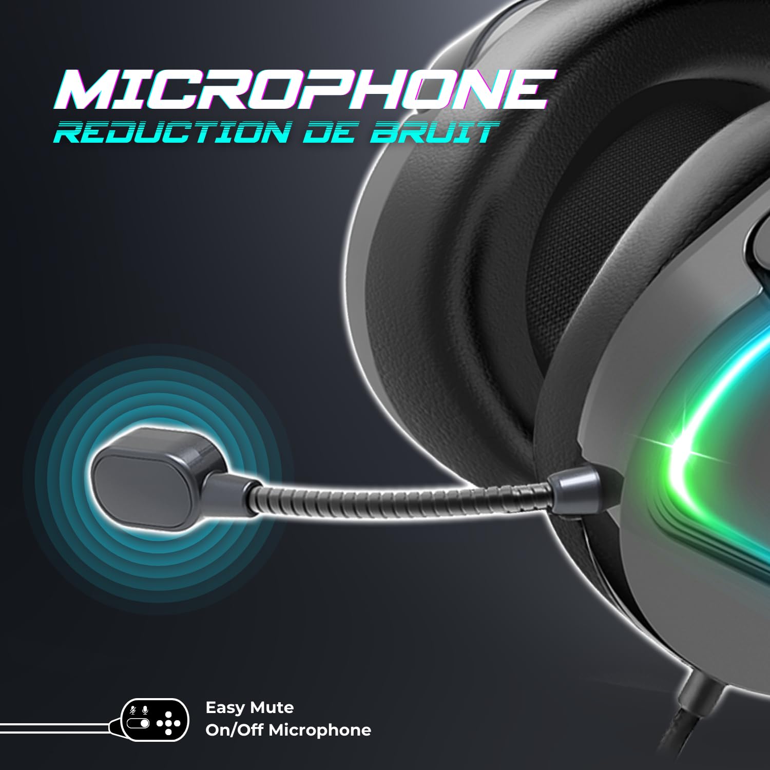 Spirit Of Gamer, Pack Casque + Support RGB, Casque Gaming Noir Filaire RGB avec Micro, Compatible PS5, PS4, Xbox, Switch & PC, Porte Casque Gaming Multifonction 11 Effets Lumineux