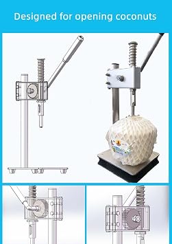 Coconut Shelling Machine, Manual Coconut Green Hole Opening Machine, Portable Coconut Opener, Easy to Open Young Coconut Machine