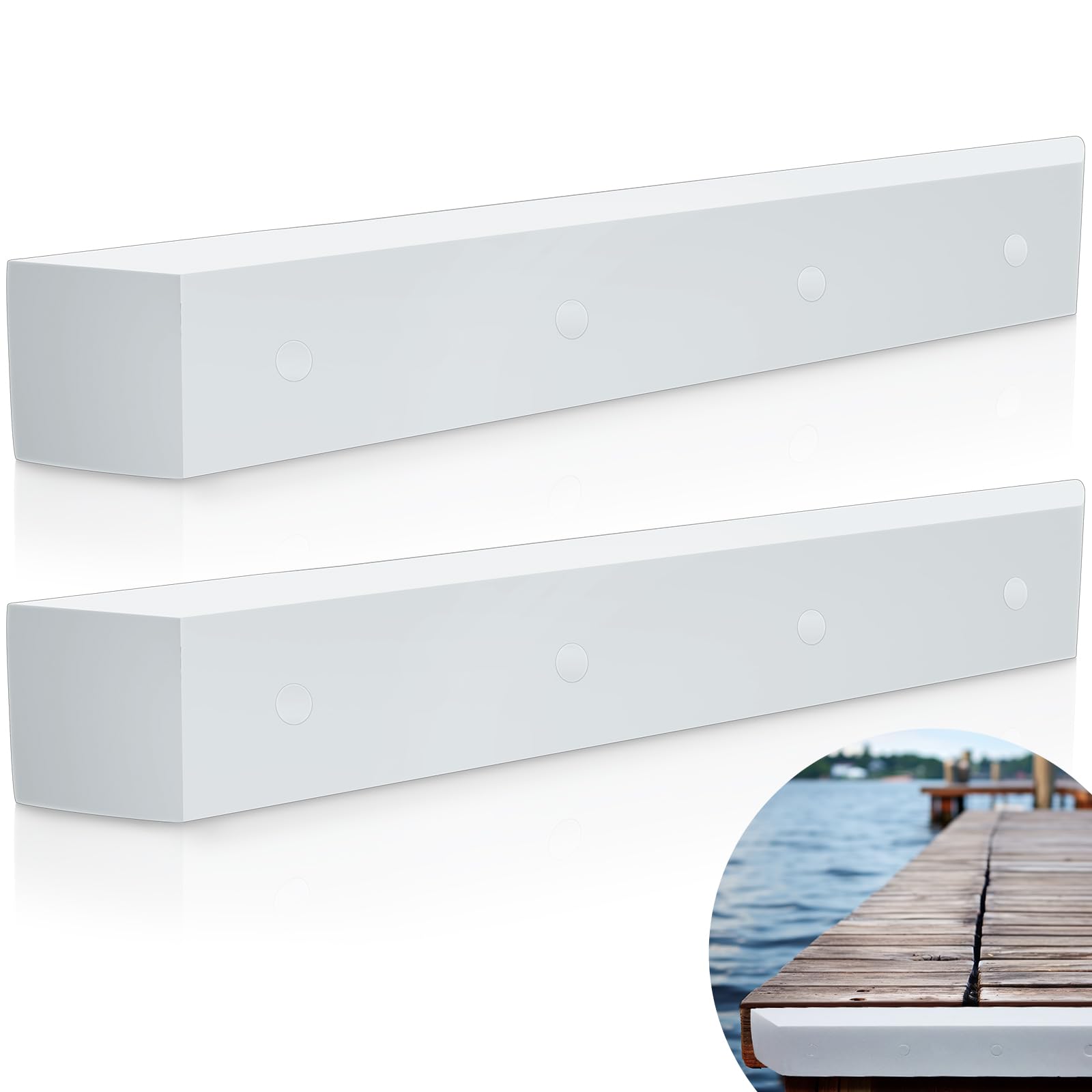 2 Pcs Summer Foam Dock Bumpers Dock Cushions Guard Marine Dock Bumper Pads Boat Dock Edging Accessories, 36.02 x 5 x 3.27 Inch