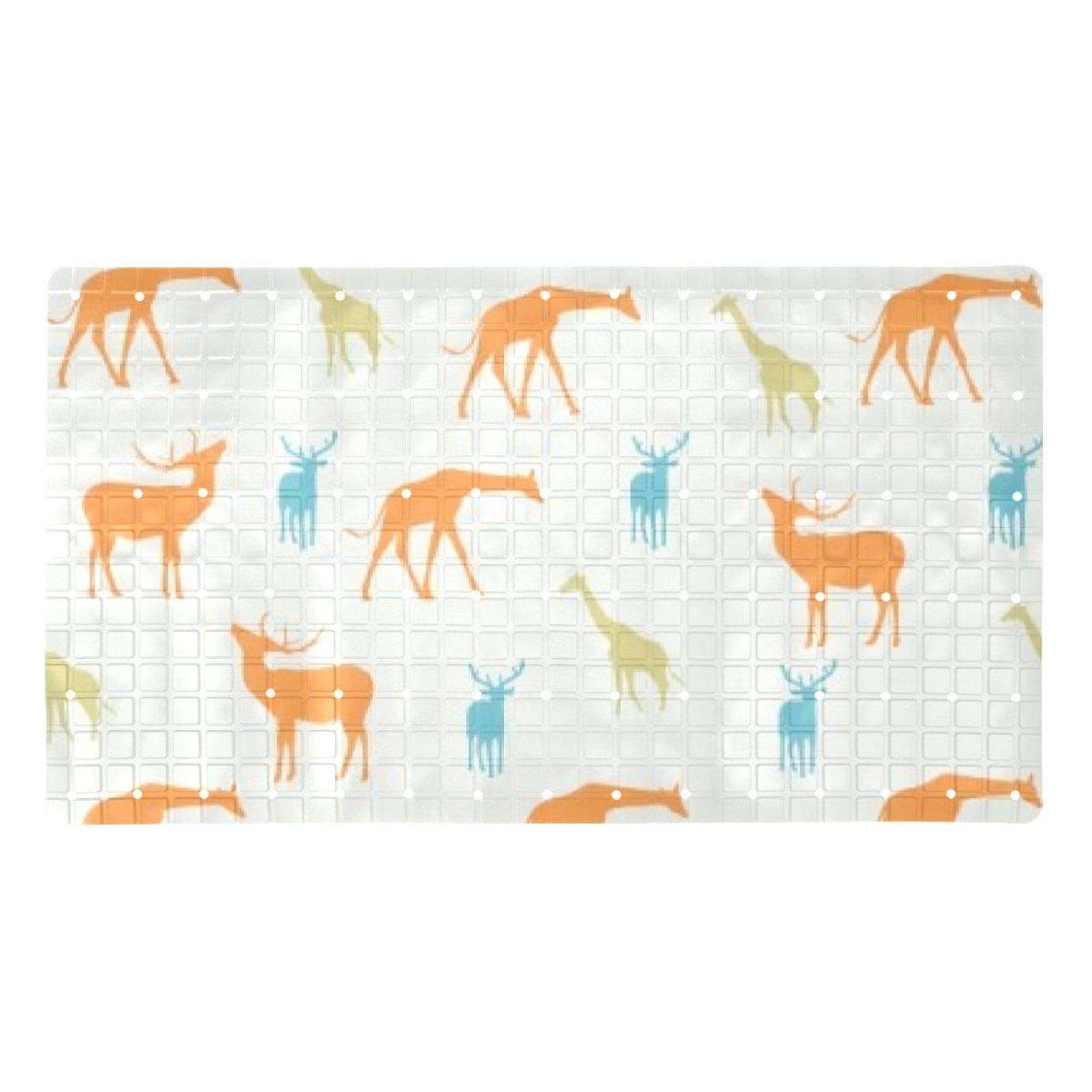Tapis de baignoire antidérapant cerf 41x71cm avec ventouses