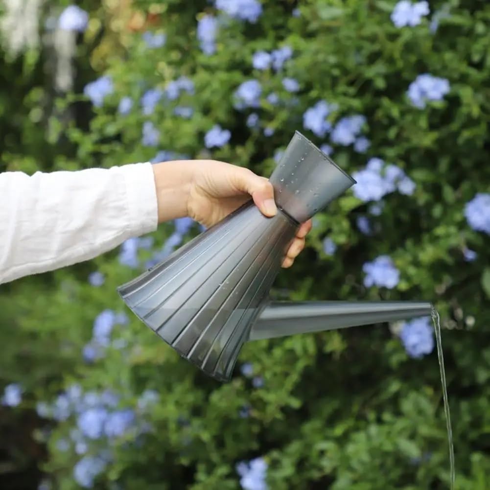 Arrosoirs Arrosoir translucide de 1300 ML, Bouteille à Bec Long de Grand Calibre for l'arrosage des Plantes de Grande capacité 43,9 oz(Grey)