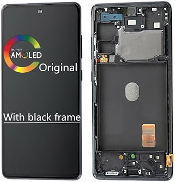6.5" Original for Samsung Galaxy S20 FE G780F G78F/DS G780G G780G/DS LCD Screen Replacement S20FE 5G G781U G781U1 G781V G781W G781B G781B/DS Display Touch Screen Digitizer with Black Frame