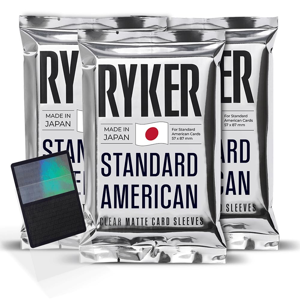 Ryker Standard American Board Board Game Sleeves and Kpop Photocard Protectors (Pack of 3, Clear, 56x87mm, 300 Sleeves) — image 1