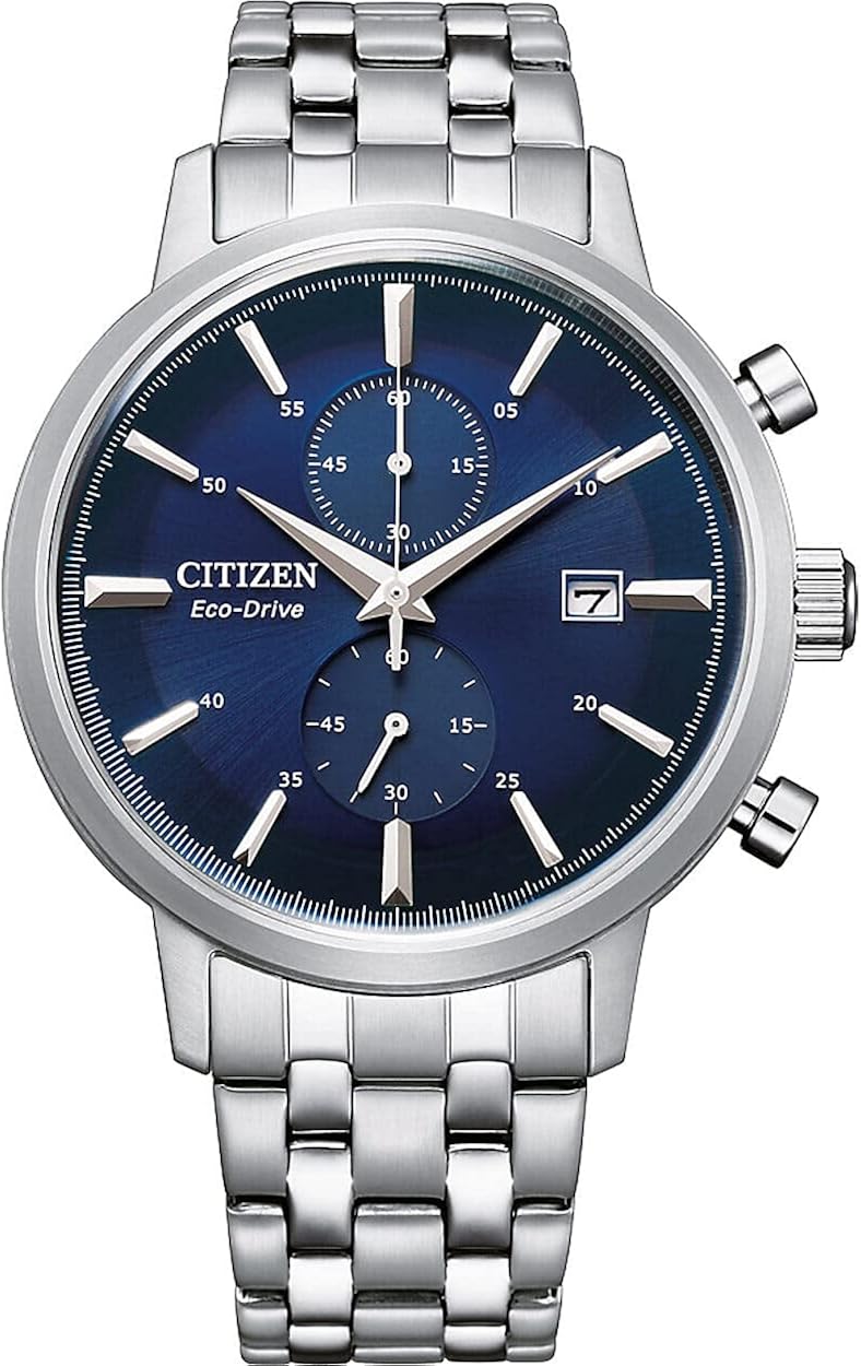 Citizen Mens Chronograph Eco-Drive Watch with Stainless Steel Strap Citizen Mens Chronograph Eco-Drive Watch with Stainless Steel Strap