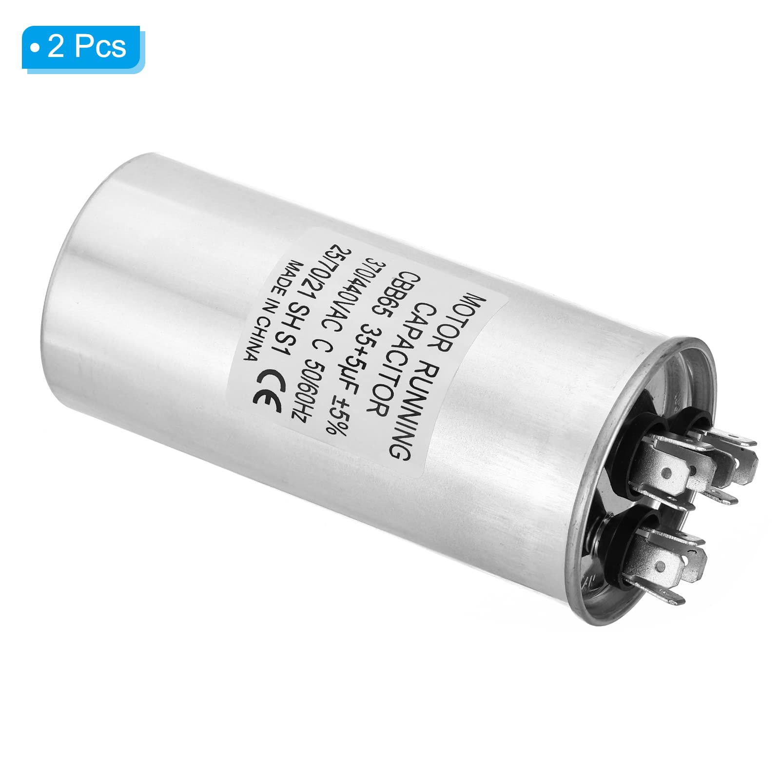 PATIKIL 35+5uF ±5% Dual Run Capacitor – CBB65 370/440V AC, For Air Conditioner, Heat Pump, Fan & HVAC Motors