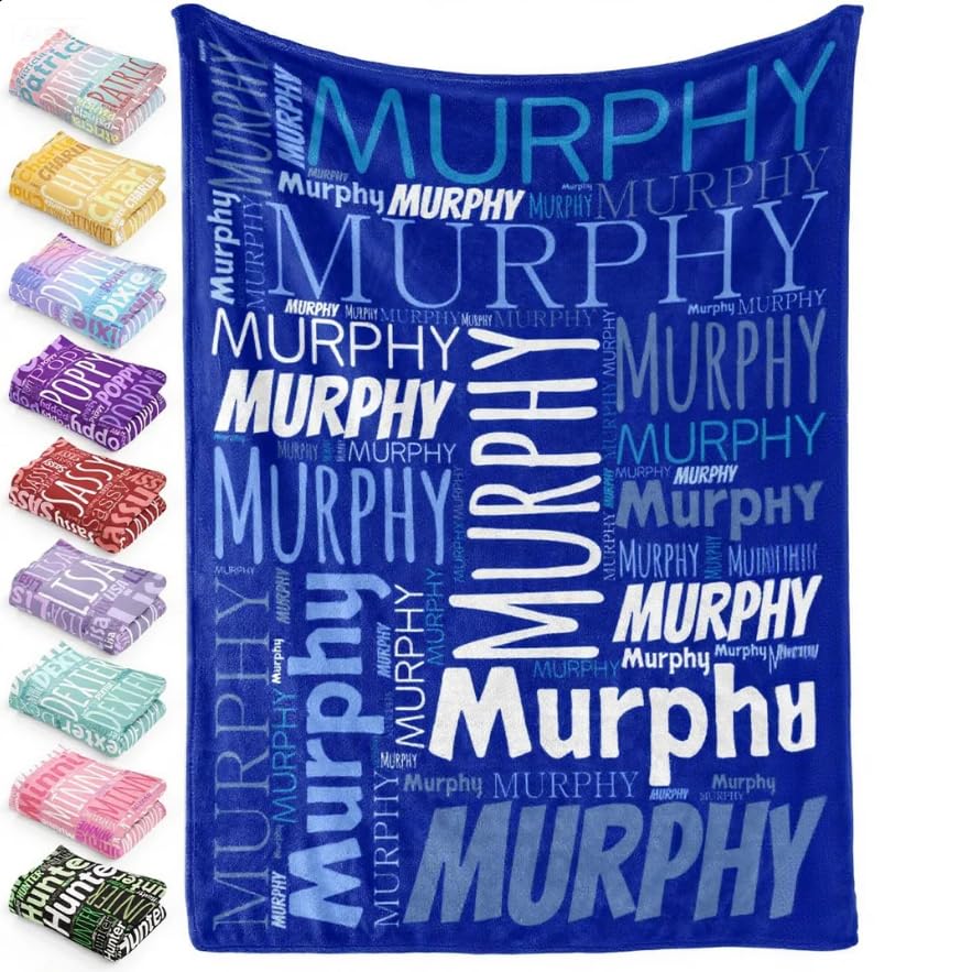 Bemaystar Personalized Name Blanket for Newborn Baby, Custom Name...