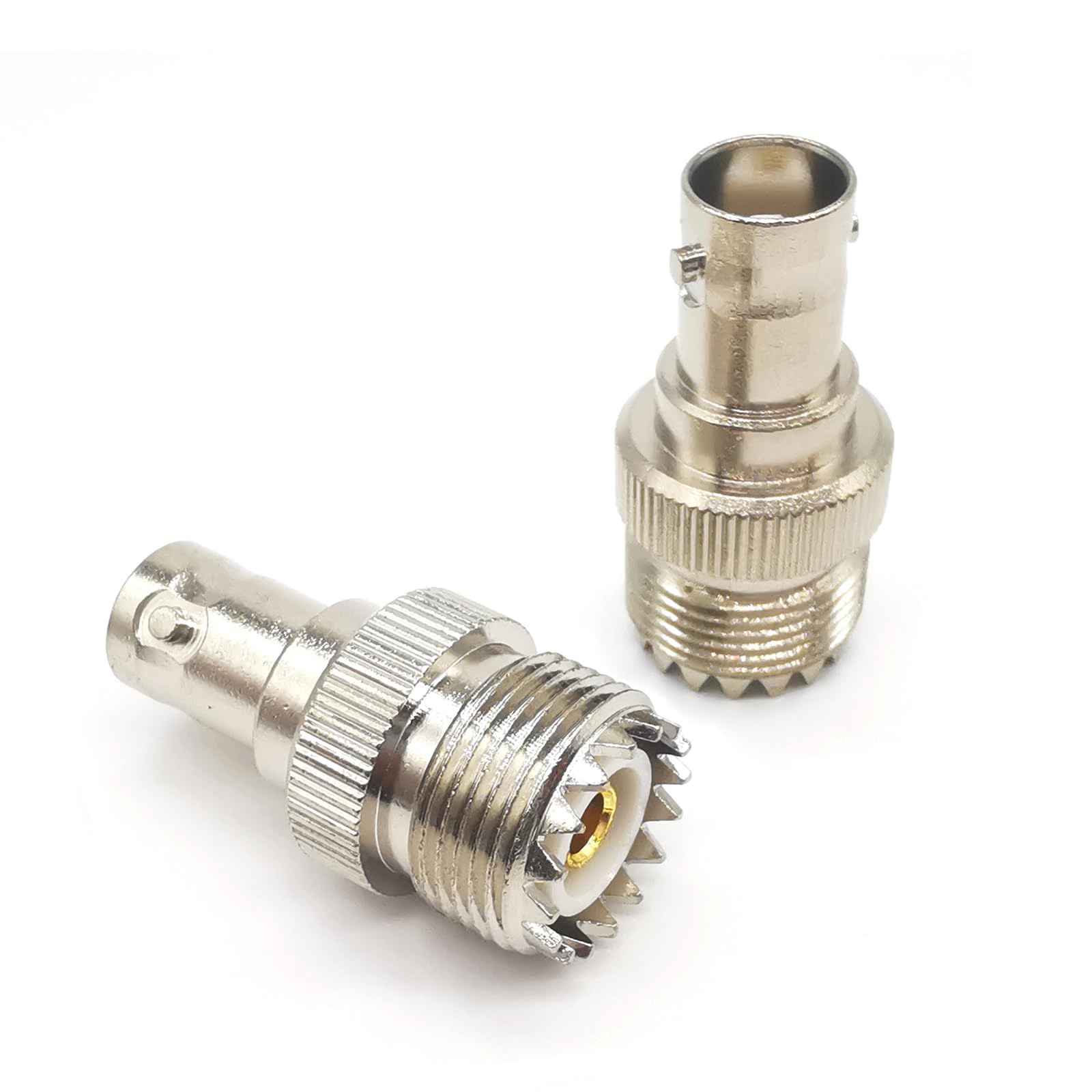 2 x adapter radiowy SO239 do BNC CB, złącze koncentryczne BNC PL259, złącze żeńskie UHF do żeńskiego kabla koncentrycznego BNC do radia CB, radia, anteny, przedłużacz kabla koncentrycznego