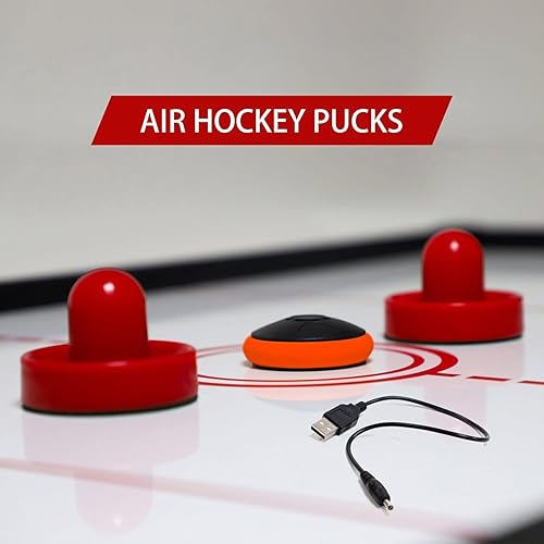 Miniatura 6 de Discos y paletas de hockey de aire  Discos flotantes recargables para cualquier superficie plana, incluyen un cable de carga y discos electrónicos
