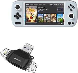 BoxWave Smart Gadget Compatible with Ayaneo Air Plus - AllReader SD Card Reader, microSD Card Reader SD Compact USB for Ayaneo Air Plus - Jet Black