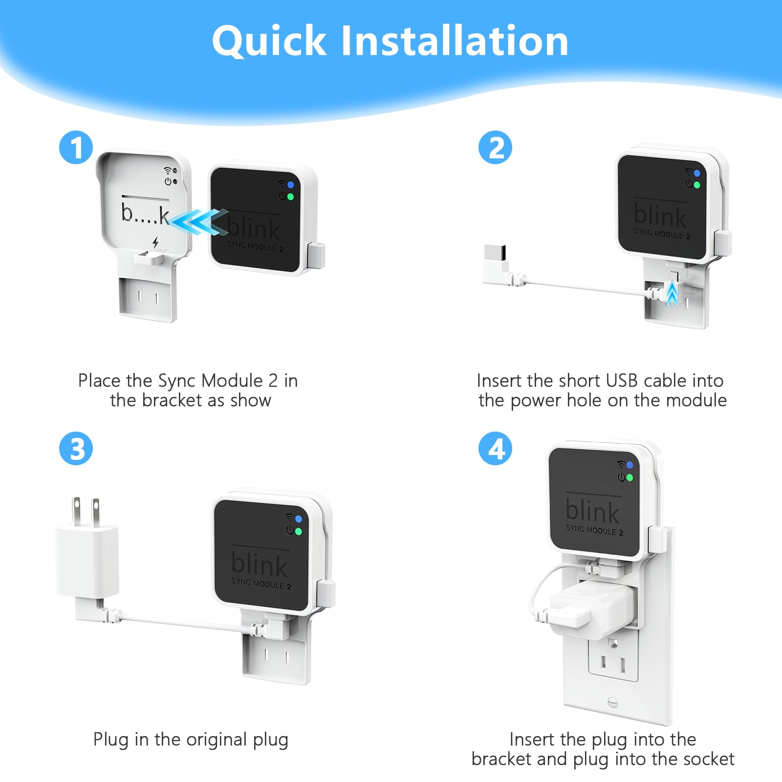 Amazon.com: 256GB USB Flash Drive with Outlet Wall Mount for Blink