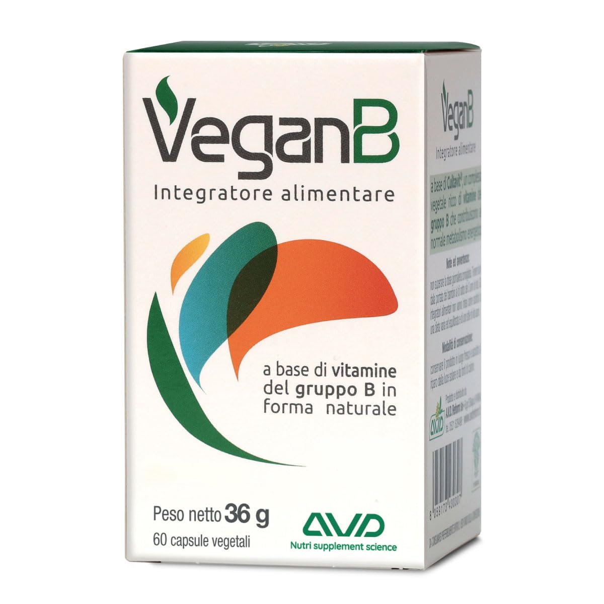 AVD REFORM | VeganB – Complesso Vegetale ricco di Vitamine del Gruppo B da Germogli di Grano Saraceno – Adatto a Vegani e Vegetariani – 60 capsule - Prodotto in Italia