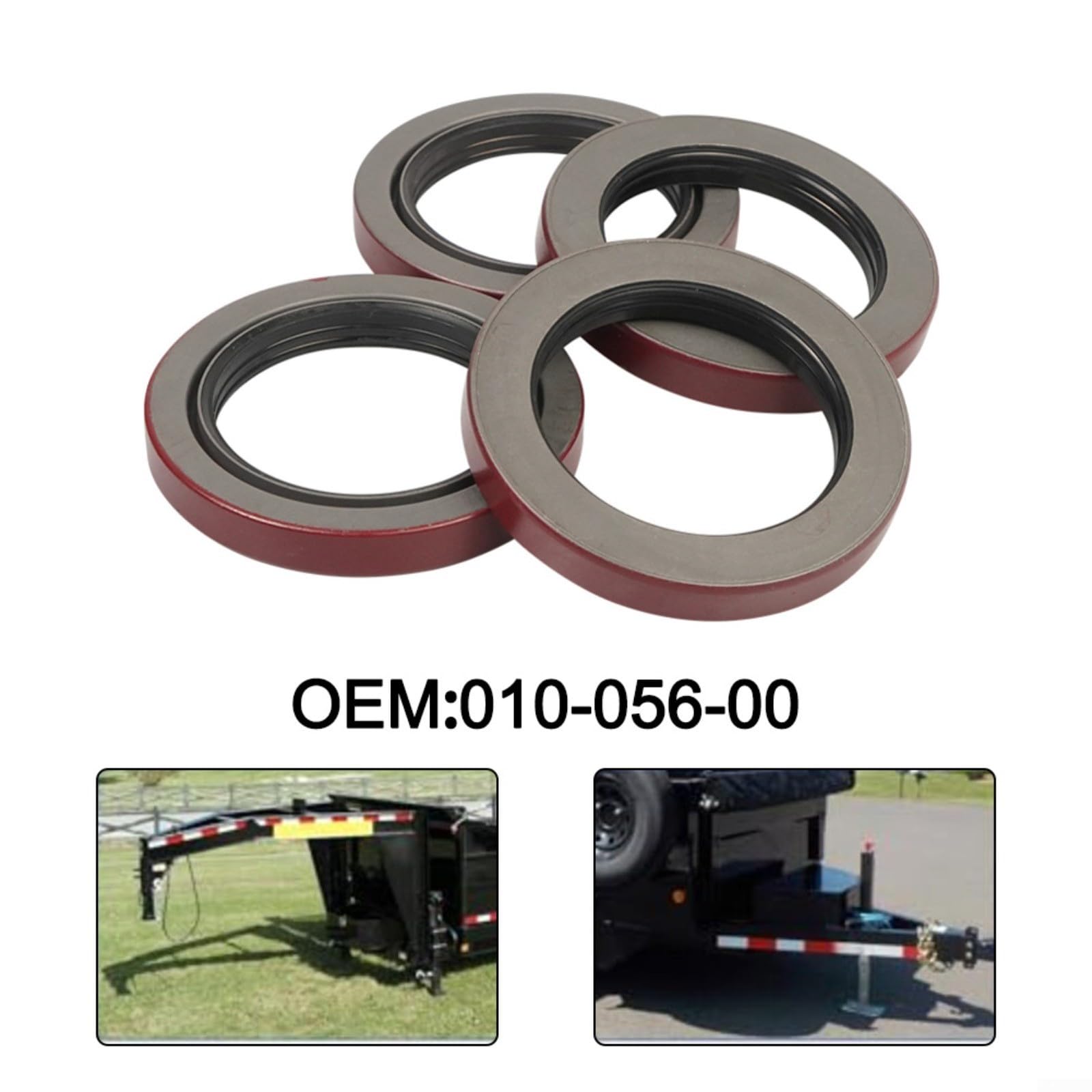 4 anelli di tenuta per albero dell'olio per Dexter 010-056-00, ricambio per assi di rimorchio 10K/12K/15K, nonché per Al-ko e Rockwell, materiale di tenuta resistente all'usura