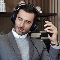 Vista 2 de Philips SHP9600 - Audífonos con cable, ajuste cómodo, parte trasera abierta, controladores Neodimio de 50 mm (SHP960000)