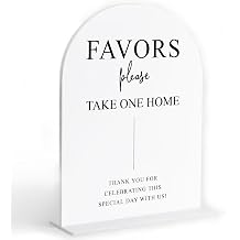 Please Take One Sign, White Arch Acrylic Wedding Sign, Wedding Favors for Guests, Bridal Shower Decor, Engagement Party Decor, Centerpiece Table Decorations Party for Bride and Groom-16