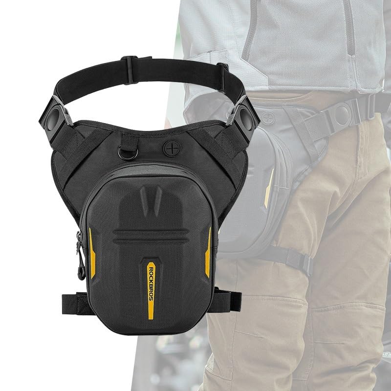 Sacoche Moto Jambe Sac de Moto Grande capacité, Sac Banane Jambe Hanche, étanche, Taille en Plein air