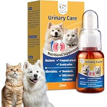 Urinary Tract Supplement for Urinary Tract Health, Infection Treatments, Bladder Health, Dog UTI, Bladder Stones, Incontinence Support, Pain Relief for Cats and Dogs 0.84 Fl Oz 1 Bottle