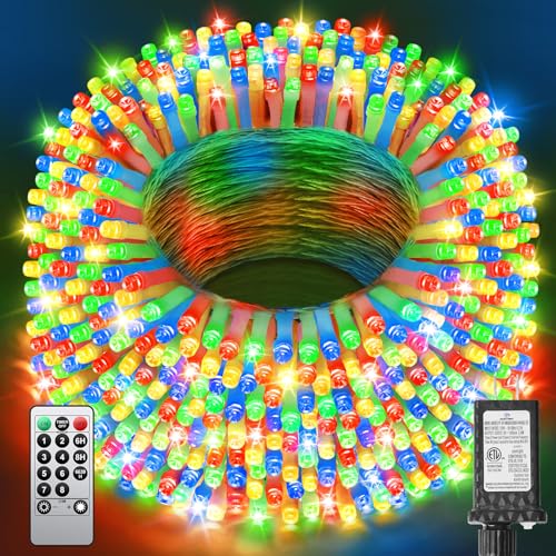 JIXXULVU 355FT Multicolor Christmas Lights Outdoor,900 LED Extra Long String