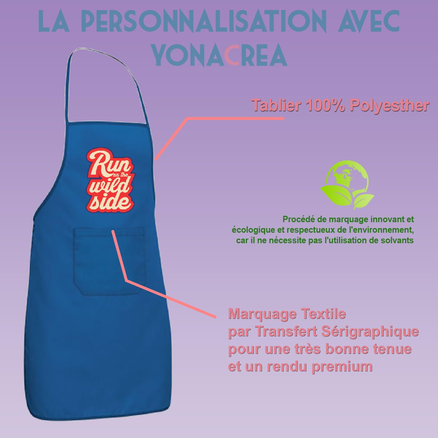 Créez Votre Tablier Enfant Personnalisé avec Texte ou Photo - Plusieurs possibilités de personnalisation