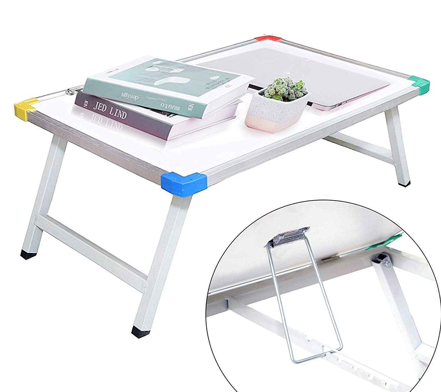 Multipurpose Plastic Foldable Board Study/ Learning/ Writing Table for Office and Home (16 x 24 Inch, White)