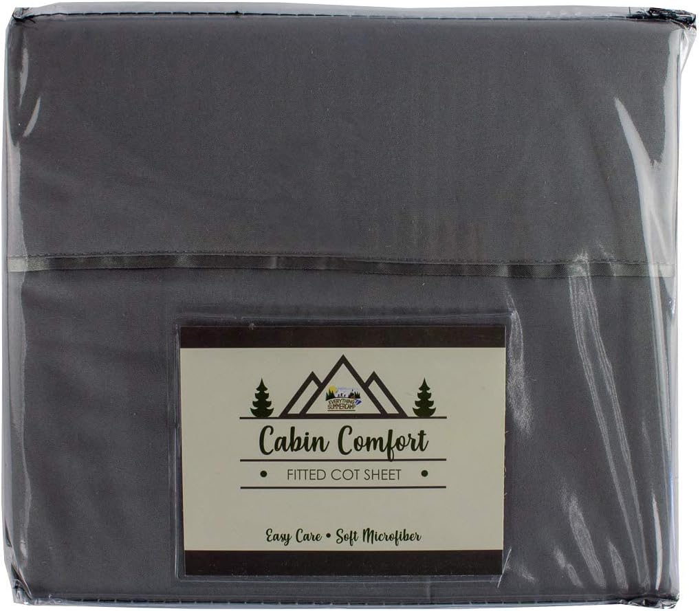 Everything Summer Camp Comfort - Cabin Sheet for Camping and RV - Fits All Cot Size Beds - 72 x 28 Inches - Super Soft (3 Piece Set, Fitted, Flat, Pillowcase), Mint Green