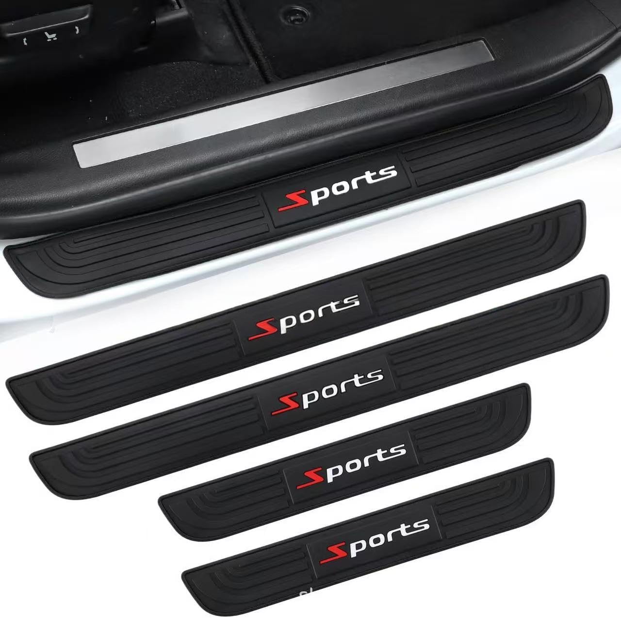 Tryagat 4Pcs Car Door Sill Protectors for MG S5 EV MG ES5 ES34 2024-2026