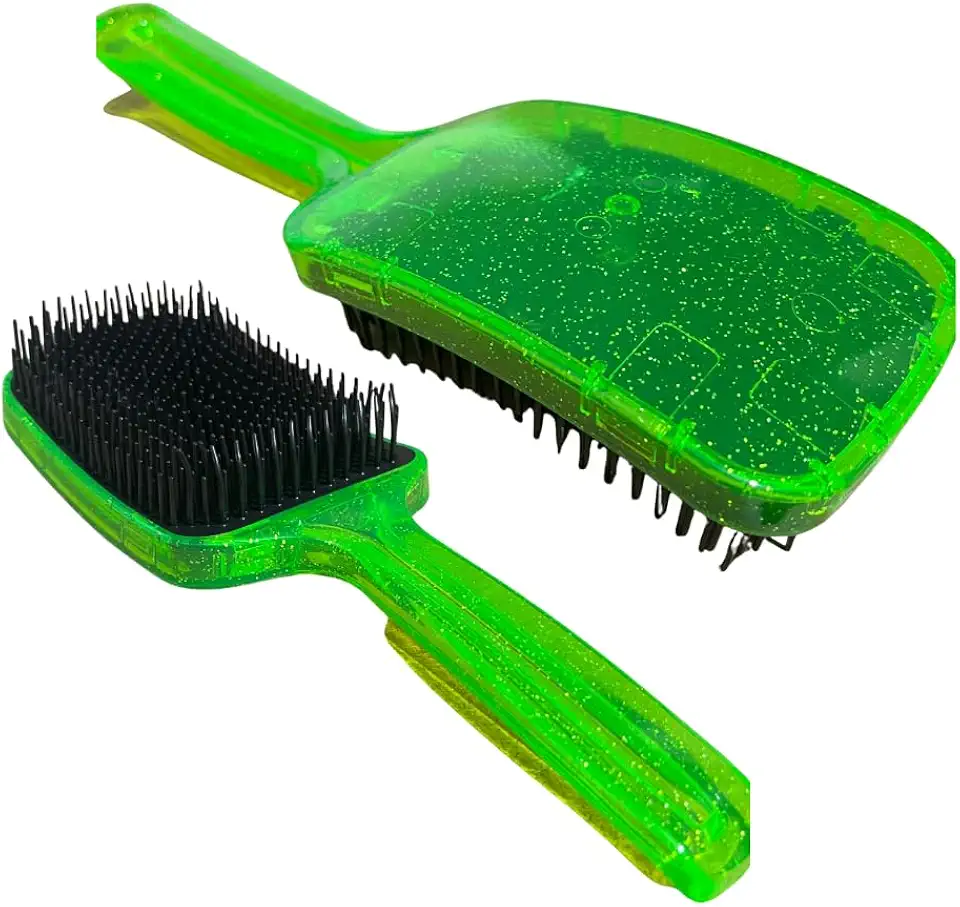 Escova Desembaraçadora Profissional Anti-Frizz – Cerdas Flexíveis, Desembaraça Sem Quebrar os Fios, Ideal para Todos os Tipos de Cabelo (Seco e Molhado)