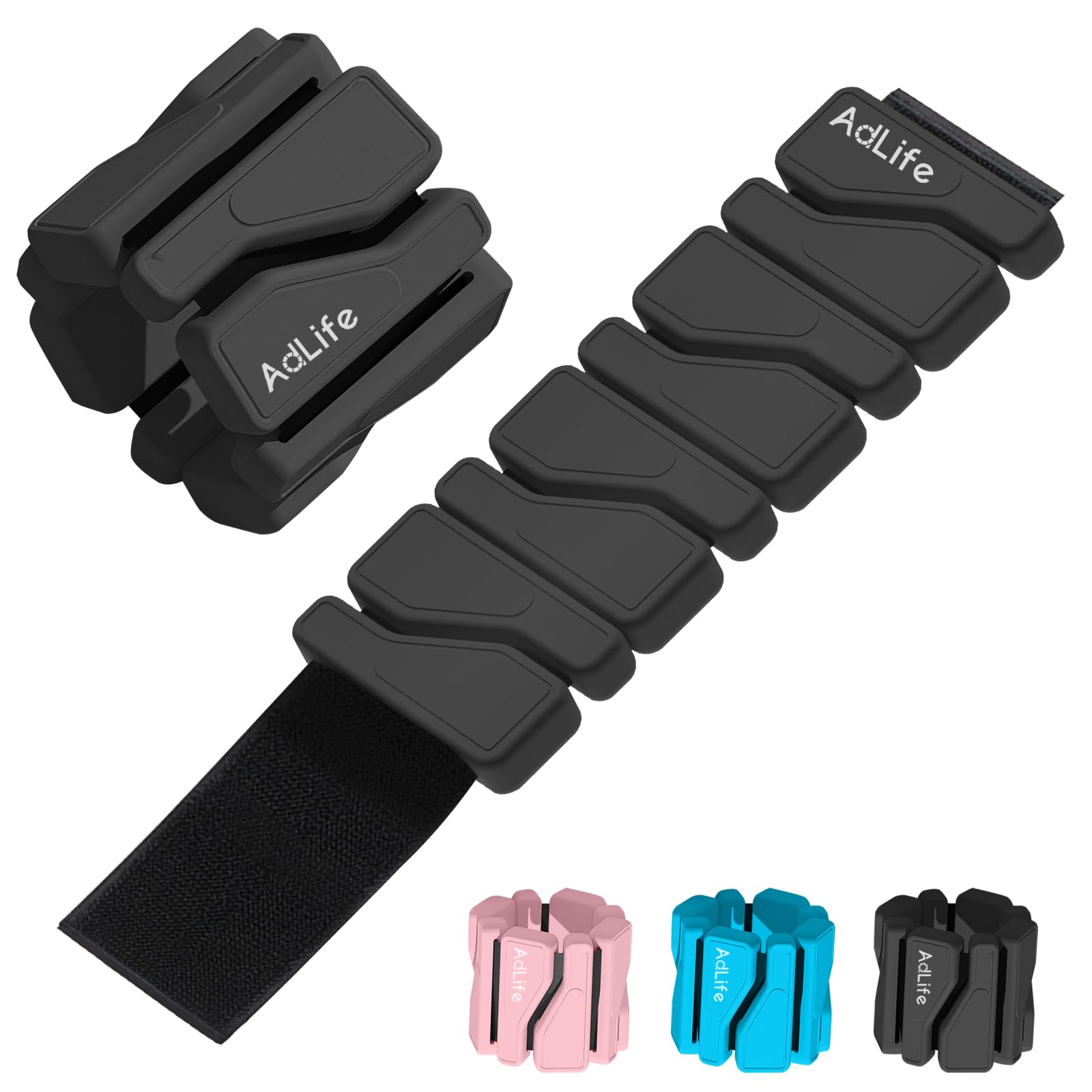 Sponsored Ad - ADLIFE Adjustable Wrist Ankle Weights for Women Men Kids, 2 Lbs Wearable Arm Leg Weights Set of 2(1 Lb Each), Weighted Wristbands Exercise Weights for Walking Running Pilates Yoga Home Gym Workout