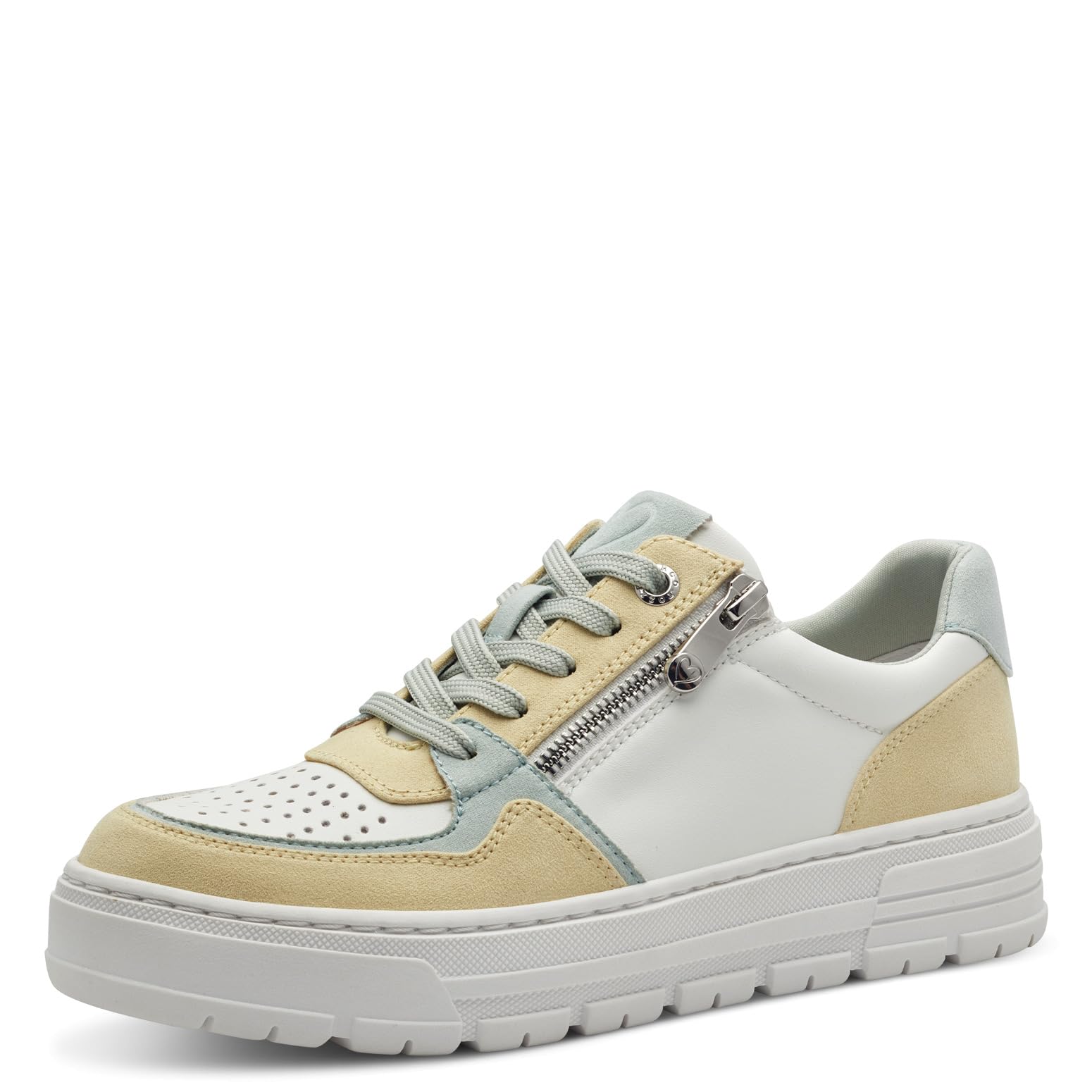 MARCO TOZZI Women's 2-23755-44 Sneaker, White Mint, 7.5 UK
