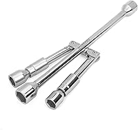 WORKPRO 14-Inch Folding 4-Way Lug Wrench - Universal Lug Nut Tool for Cars, Trucks, SUVs (17-23mm Sizes)