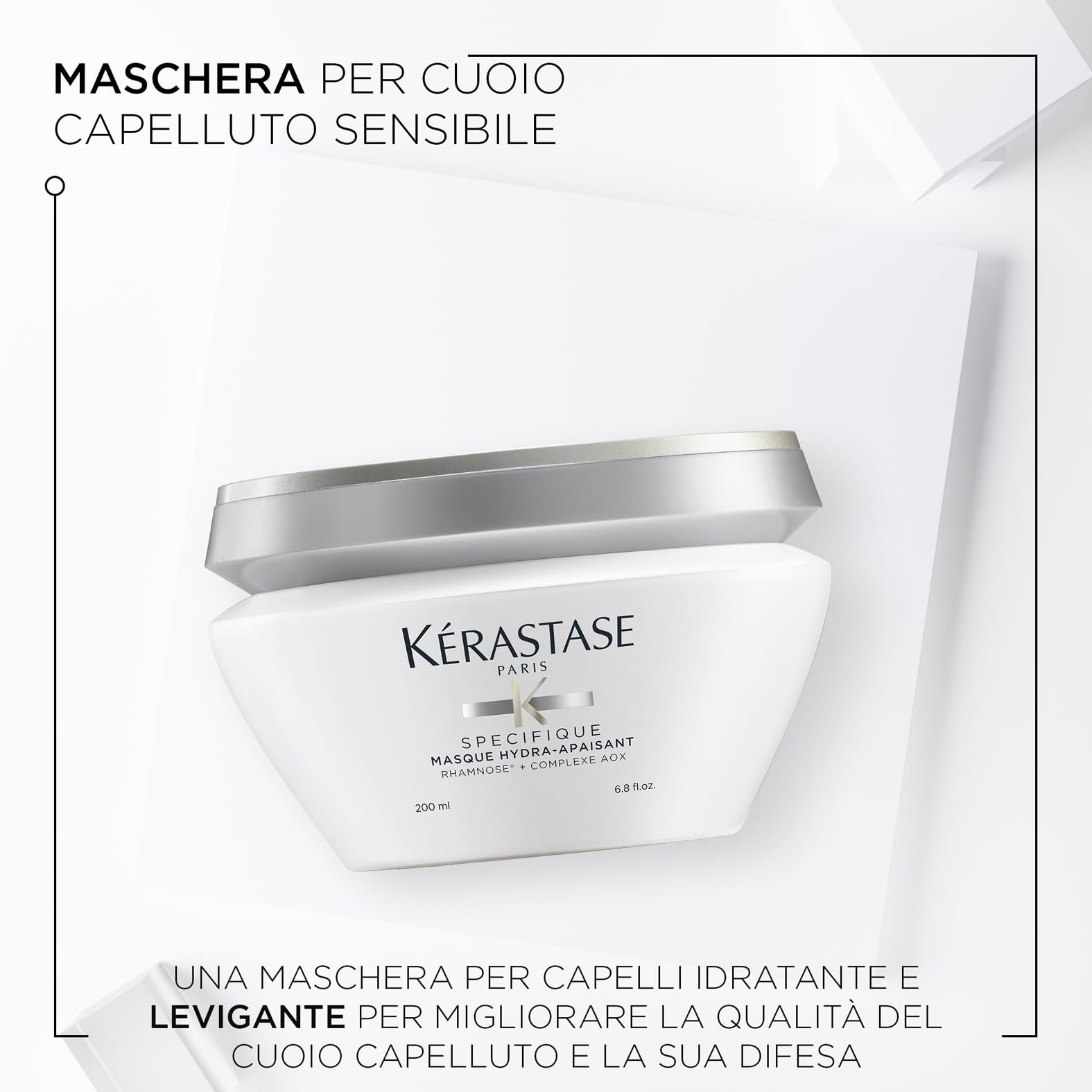 Kérastase, Spécifique, Maschera Rigenerante & Riequilibrante, Anti-Sebo, Per Tutti i Tipi di Capelli & Cuoio Sensibile, Hydra-Apaisant, 200 ml