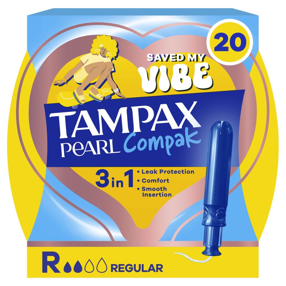 Tampax Pearl Compak Regular Tampons with Applicator x20
