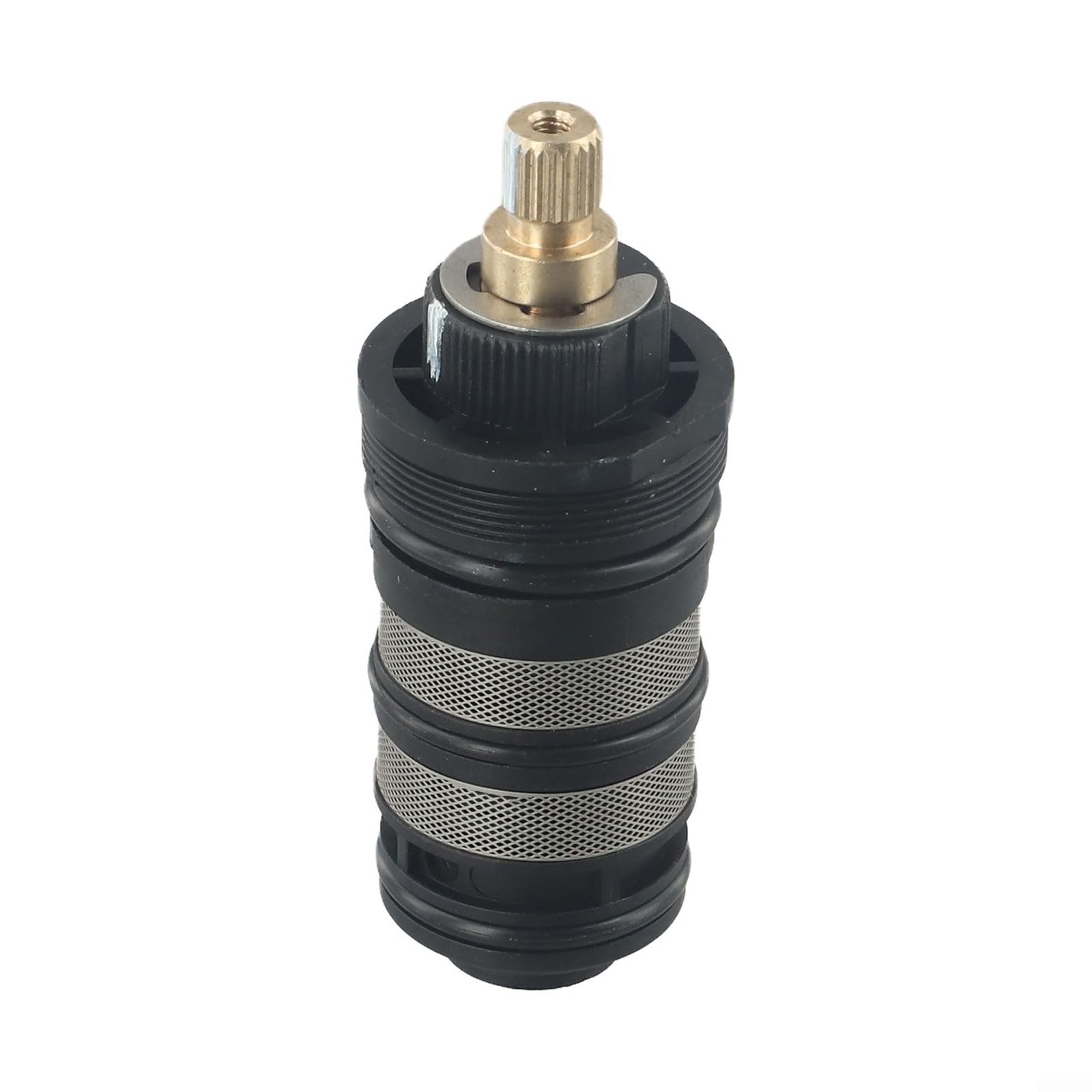 Replacement Thermostatic Cartridge, ​Brass Thermostatic Shower Valve Cartridge, Thermostatic Taps Cartridge, Spare Repair Cartridge For Home Kitchen Bathroom Office, No need to drill, Black(A)